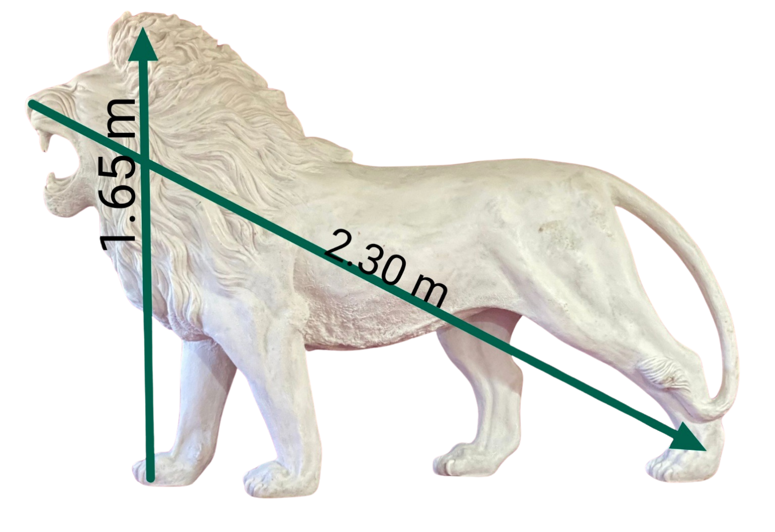  Fiberglas Kükreyen Aslan Heykeli
